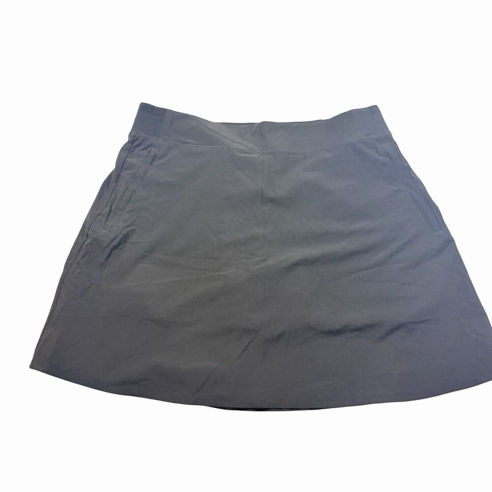 Athleta Everyday Skort Skirt Women's Size 10 Black A-Line Golf Tennis Zip Pocket